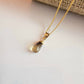 Bi Lemon Quartz Necklace 14K Gold Filled Handmade Drop Briolette Genuine Gemstone Gift for Her