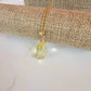 Lemon Quartz  Gemstone Drop Necklace 14K Gold Filled Genuine Handmade Spiral Briolette Crystal Best Gift ofr Her