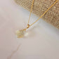 GENUINE Citrine Necklace November Birthstone Gemstone 14K Gold Briolette Handmade Best Gift for Her