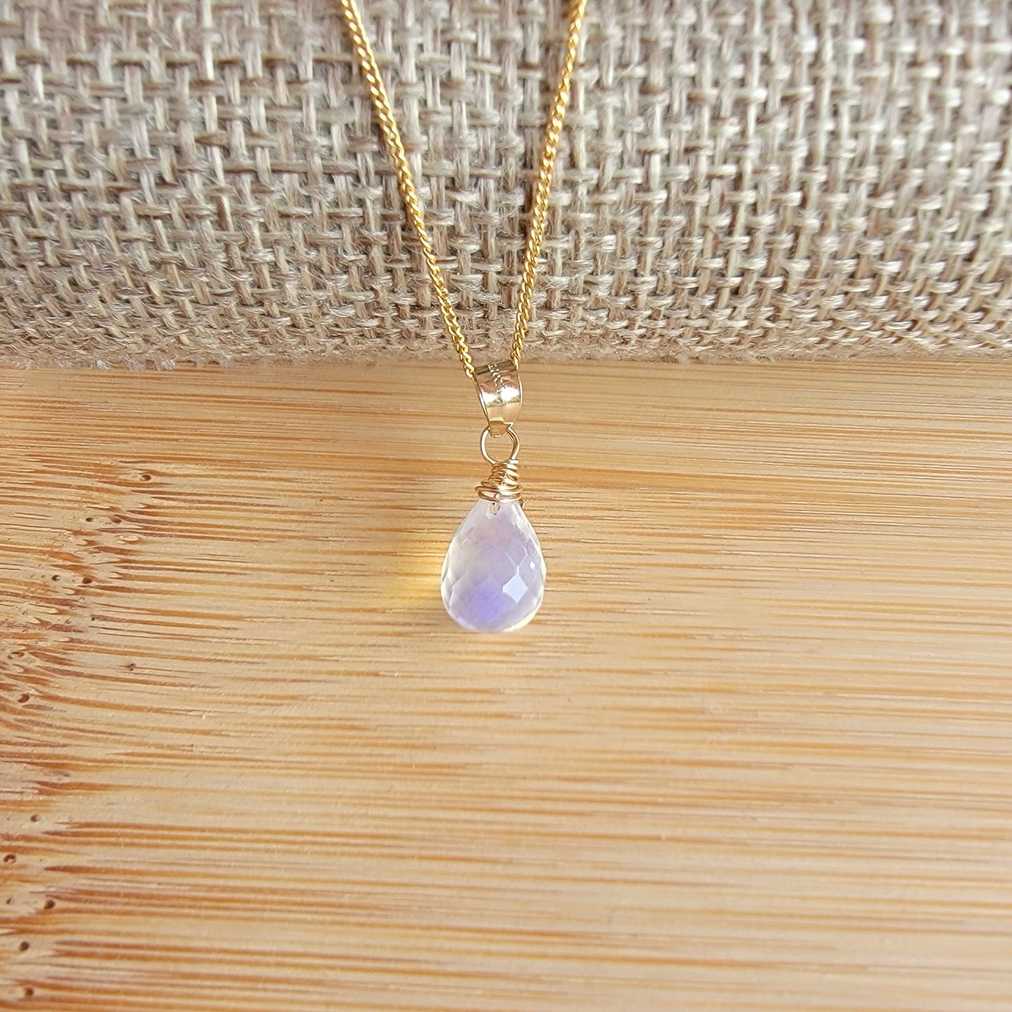 Opal Necklace 14K Gold Filled Genuine Gemstone Dainty Delicate Necklace October Birthstone Handmade Briolette Best Gift for Her