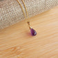 GENUINE Amethyst Necklace February Birthstone Gemstone  14K Gold Filled Handmade Briolette Best Gift for Her