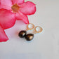 Brown Pearl Earrings Drop Dangle Gemstone Boho Jewelry Sterling Silver