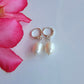 White Pearl Earrings Drop Dangle Gemstone Boho Jewelry Sterling Silver