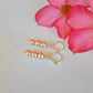 Peach Pearl Earrings Swarovski Drop Dangle Gemstone Boho Jewelry Sterling Silver