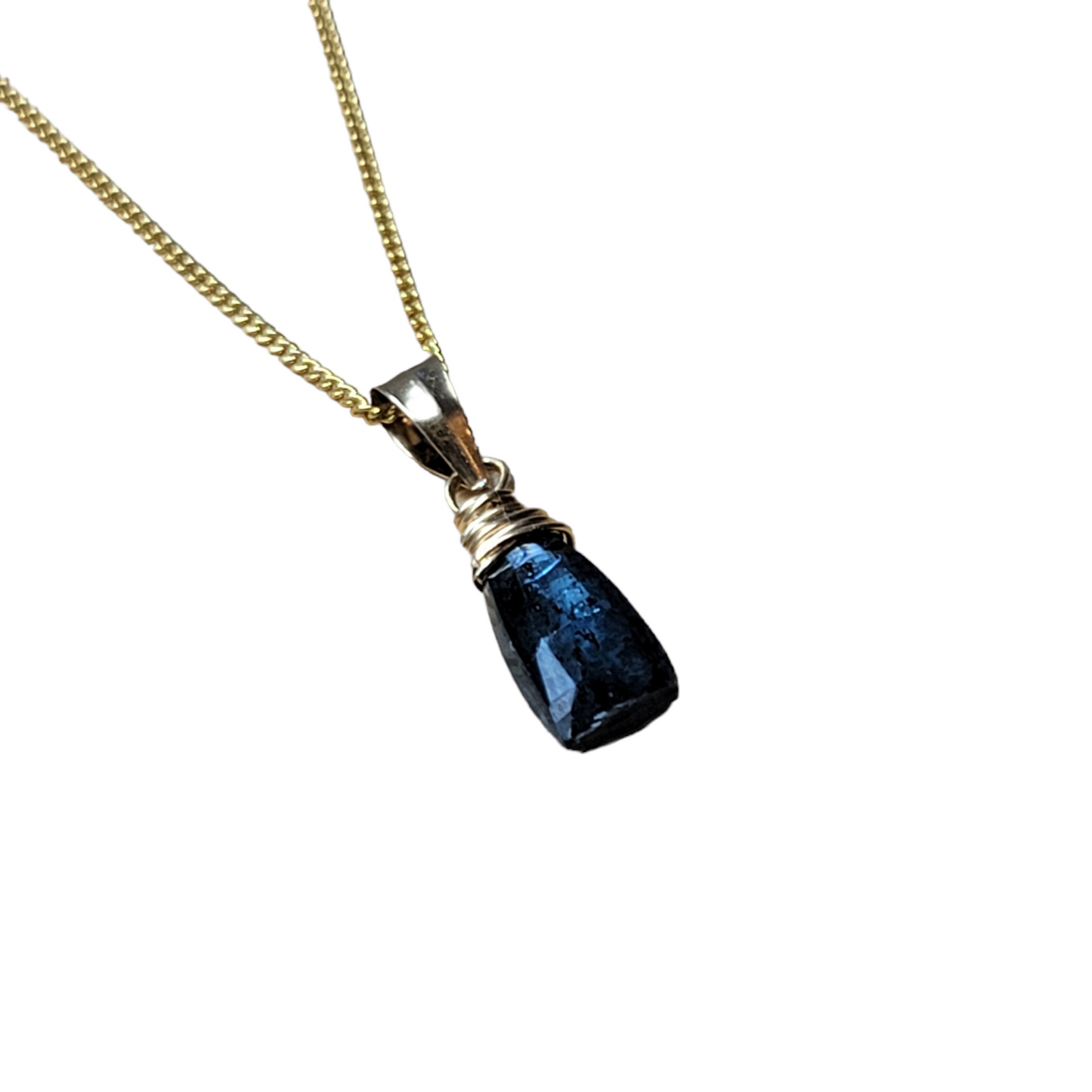 Kyanite Gemstone Necklace 14K Gold Filled Dainty Delicate Necklace Genuine Natural Best Gift for Her handmade