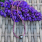 Tahitian Pearl Necklace Choker  with genuine real  ruby gemstone crystals, black south sea pearl