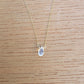 Clear Rock Crystal Quartz Floating Necklace Crystal Gemstone Minimalist Jewelry April Birthstone