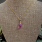 Pink Sapphire Necklace Genuine Gemstone Handmade Briolette September  Birthstone
