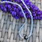 Tahitian Pearl Necklace Choker Aquamarine Gemstone Crystals 14K Gold Filled Unique Gift for Her Wedding Bridal Anniversary