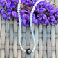 Tahitian Pearl Necklace Choker with genuine rainbow moonstone  gemstone crystals, black south sea pearl