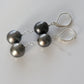 Dangle Tahitian Pearl Earrings Drop Sterling Silver Barouqe Handmade June Birthstone Black South Sea Pearl