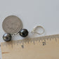 Dangle Tahitian Pearl Earrings Drop Sterling Silver Barouqe Handmade June Birthstone Black South Sea Pearl