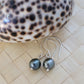 Black Tahitian Pearl Earrings in Sterling Silver Dangle Drop Handmade Boho June Birthstone South Sea Pearl