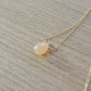 Peach Moonstone Necklace Floating June Birthstone Gold Dainty Delicate Necklace