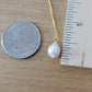 Baroque Pearl Drop Necklace 14K Gold Filled Dainty Delicate Necklace June Birthstone