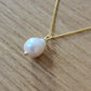 Baroque Pearl Drop Necklace 14K Gold Filled Dainty Delicate Necklace June Birthstone