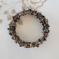 Natural Smoky Quarts Wrap Bracelet Gemstone Raw Chips set in Memory Wire
