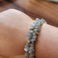 Labradorite Wrap Bracelet Gemstone Raw Chips set in Memory Wire