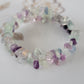 Flourite Wrap Bracelet Gemstone Raw Chips set in Memory Wire