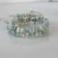 Amazonite Wrap Bracelet Gemstone Raw Chips set in Memory Wire