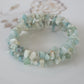 Amazonite Wrap Bracelet Gemstone Raw Chips set in Memory Wire