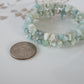 Amazonite Wrap Bracelet Gemstone Raw Chips set in Memory Wire