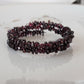 Garnet Wrap Bracelet Gemstone Raw Chips set in Memory Wire January Birthstone