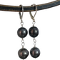 Tahitian Black Pearl Earrings Dangle