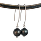 Tahitian Black Pearl Earrings Dangle 