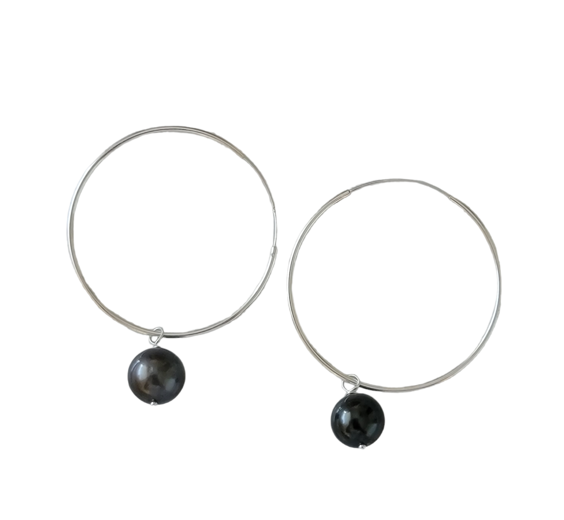 Tahitian Black Pearl Earrings Dangle