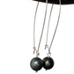 TAHITIAN BLACK PEARL EARRINGS DANGLE 