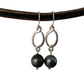 Tahitian Black Pearl Earrings Dangle 