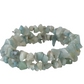 Amazonite Wrap Bracelet Gemstone Raw Chips set in Memory Wire