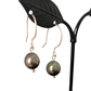 Tahitian Black Pearl Earrings Dangle