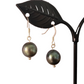 Tahitian Black Pearl Earrings Dangle