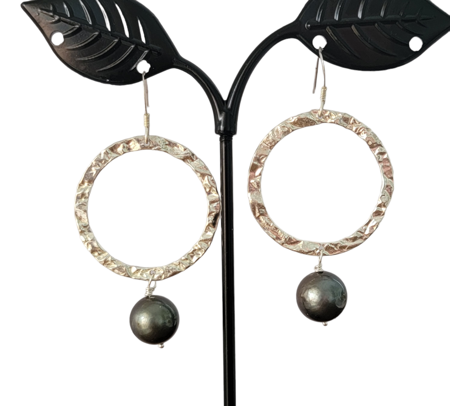 Tahitian Black Pearl Earrings Dangle